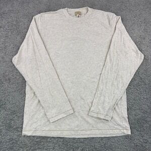 Skims Long Sleeve Crew Neck TShirt Heather Beige Men's S/P CH Modal Cotton Blend